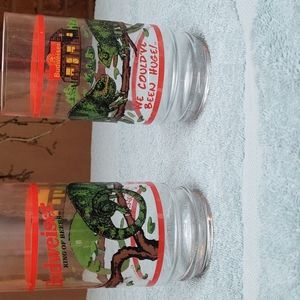 Budweiser lizards beer 1998 glass set